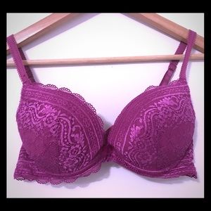 Bra pink rose lace etam
